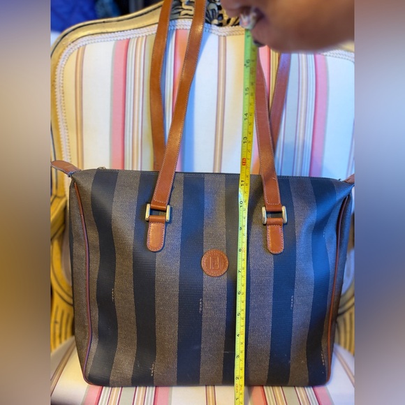 Beautiful Fendi Pequin Striped Tote - Picture 7 of 12